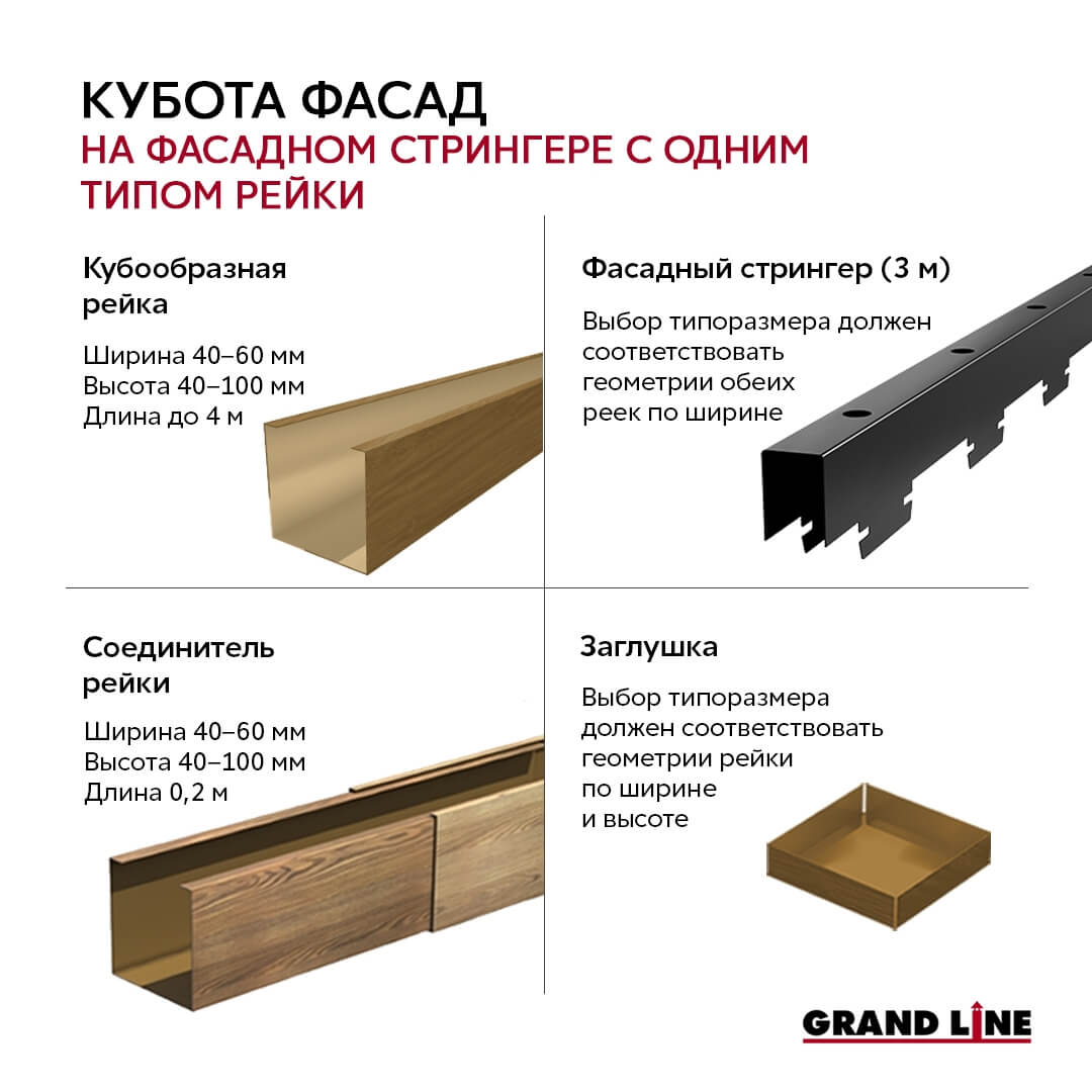 Кубота Фасад Grand Line Рейка